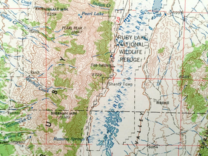 Antique Elko, Nevada 1962 US Geological Survey Topographic Map – Osino, Ryndon, Halleck, Humboldt National Forest, Adobe Range, Ruby Valley