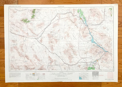 Antique Needles, California 1956 US Geological Survey Topographic Map – Klinefelter, Homer, Goffs, Fenner, Danby, Saltus, Chemehuevi Valley