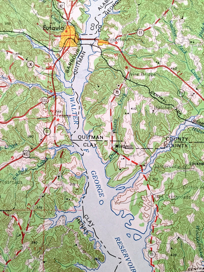 Antique Dothan, Alabama 1953 US Geological Survey Topographic Map – Fort Rucker, Enterprise, Ozark, Headland, Ashford, Georgia, Florida