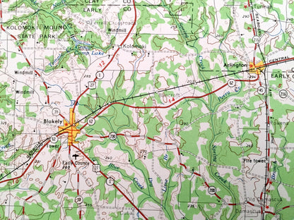 Antique Dothan, Alabama 1953 US Geological Survey Topographic Map – Fort Rucker, Enterprise, Ozark, Headland, Ashford, Georgia, Florida