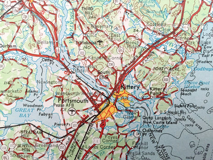 Antique Portland, Maine 1956 US Geological Survey Topographic Map – Westbrook, Sanford, Kittery, Biddeford, Saco, Yarmouth Sebago Lake ME NH
