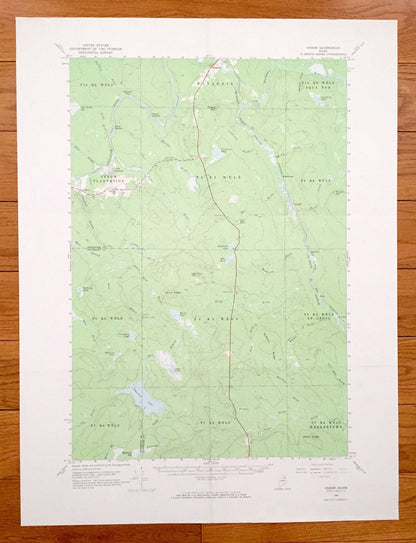 Antique Oxbow, Maine 1965 US Geological Survey Topographic Map – Masardis, Griswold, Pride, St. Croix, Umcolcus Lake, Aroostook, Penobscot
