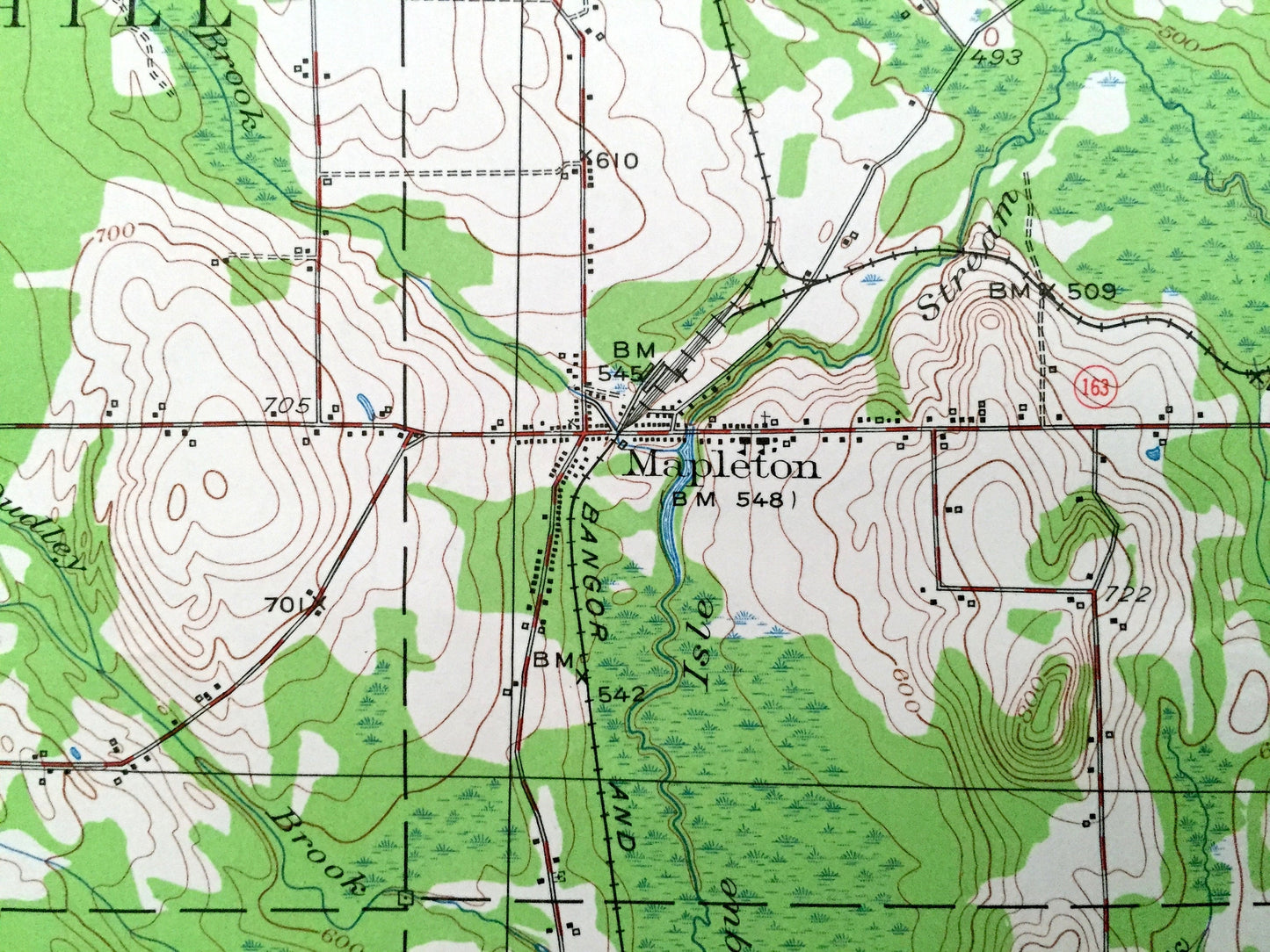 Antique Presque Isle, Maine 1953 US Geological Survey Topographic Map – Aroostook County, Squa Pan, Mapleton, Castle Hill, Chapman, ME