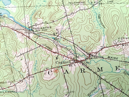 Antique Stetson, Maine 1955 US Geological Survey Topographic Map – Corinna, Exeter, Corinth, Levant, New Port, Plymouth, Etna, Carmel, ME