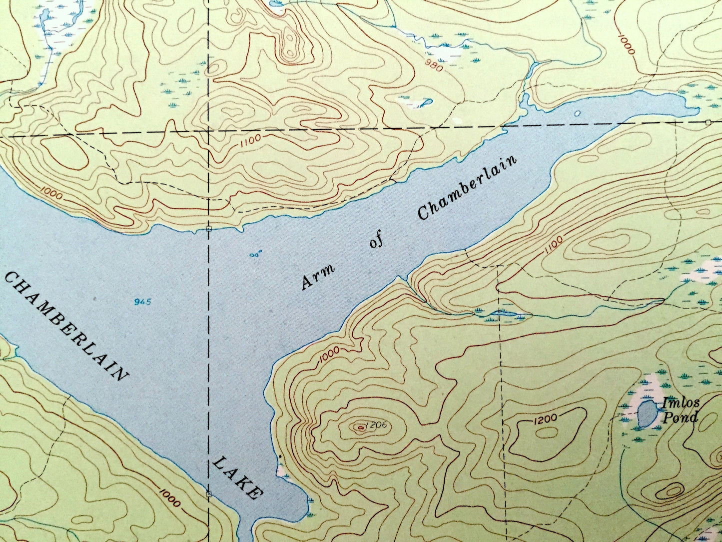 Antique Telos Lake, Maine 1957 US Geological Survey Topographic Map – Piscataquis County, Baxter State Park, Chamberlain, Nesowadnehunk