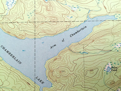 Antique Telos Lake, Maine 1957 US Geological Survey Topographic Map – Piscataquis County, Baxter State Park, Chamberlain, Nesowadnehunk