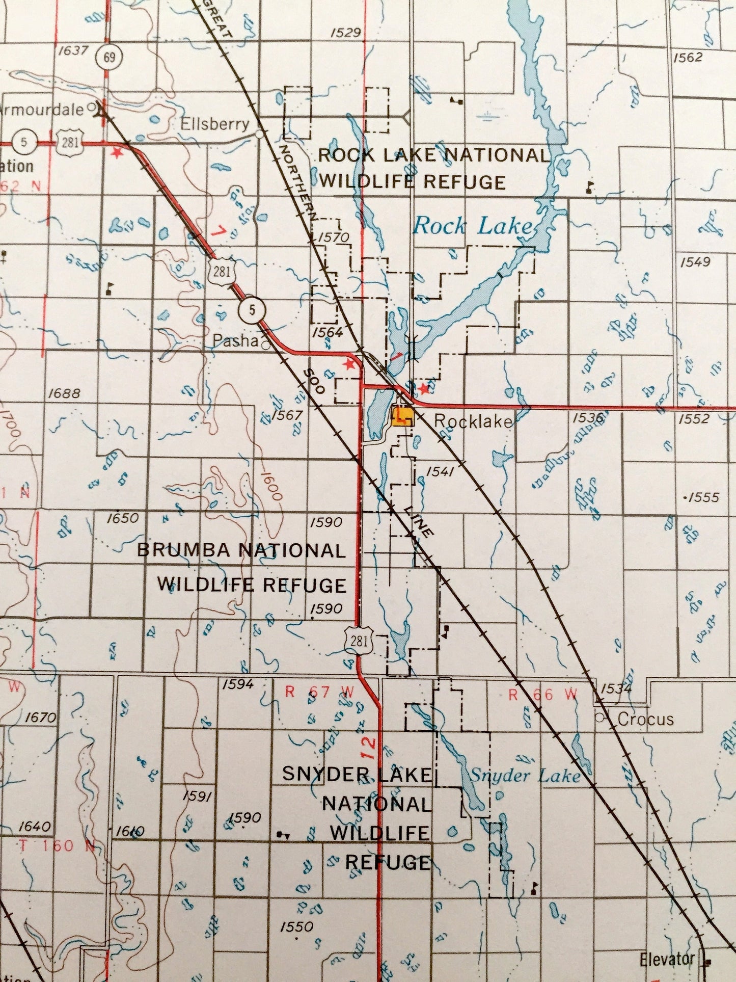 Antique Devils Lake, North Dakota 1953 US Geological Survey Topographic Map – Lakota, Cando, Rugby, Langdon, Rolla, Rolette, Bisbee, Egeland