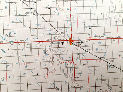 Antique Devils Lake, North Dakota 1953 US Geological Survey Topographic Map – Lakota, Cando, Rugby, Langdon, Rolla, Rolette, Bisbee, Egeland