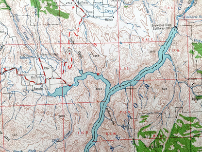 Antique Baker, Oregon 1955 US Geological Survey Topographic Map – Ontario, Wingville, Brogan, Whitman National Forest, Snake River, Idaho OR