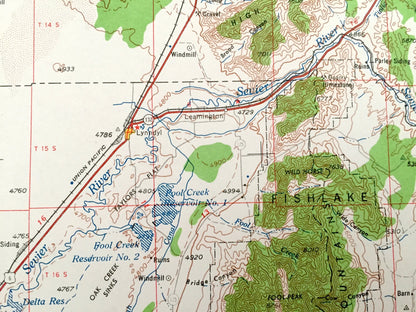 Antique Delta, Utah 1962 US Geological Survey Topographic Map – Oak City, Hinckley, Lynndyl, Holden, Scipio, Deseret, Dividend, Leamington