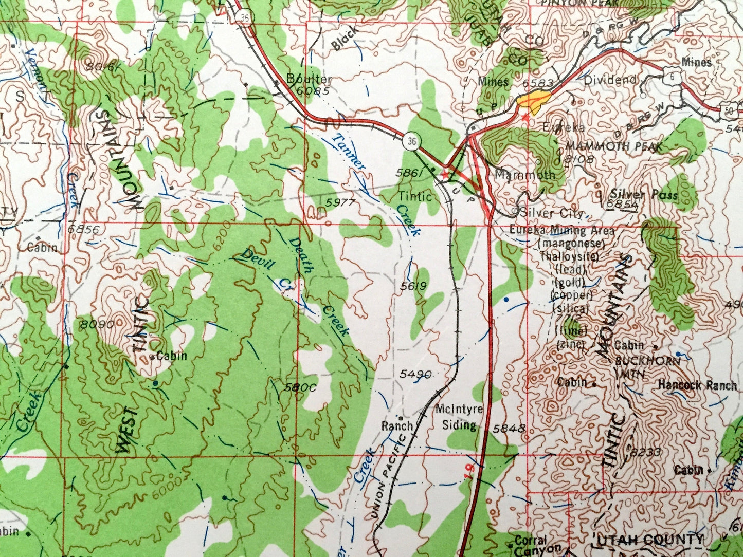 Antique Delta, Utah 1962 US Geological Survey Topographic Map – Oak City, Hinckley, Lynndyl, Holden, Scipio, Deseret, Dividend, Leamington