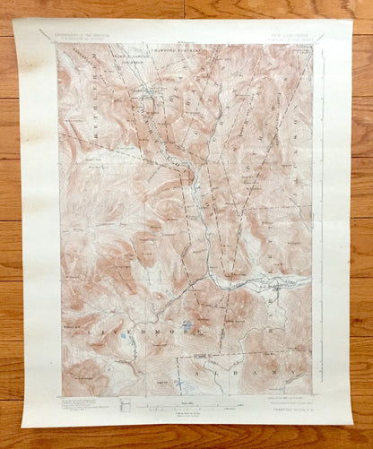Antique Crawford Notch, New Hampshire 1896 US Geological Survey Topographic Map – Coos, Carroll, Grafton County, Bartlett White Mountains NH