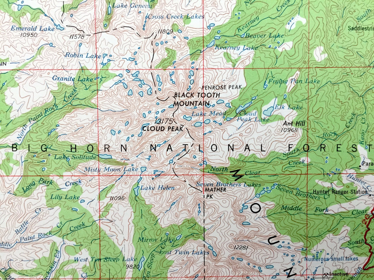 Antique Sheridan, Wyoming 1962 US Geological Survey Topographic Map – Buffalo, Worland, Manderson, Hyattville, Kleenburn, Big Horn Forest WY