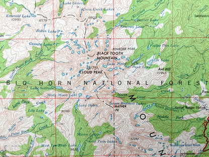 Antique Sheridan, Wyoming 1962 US Geological Survey Topographic Map – Buffalo, Worland, Manderson, Hyattville, Kleenburn, Big Horn Forest WY