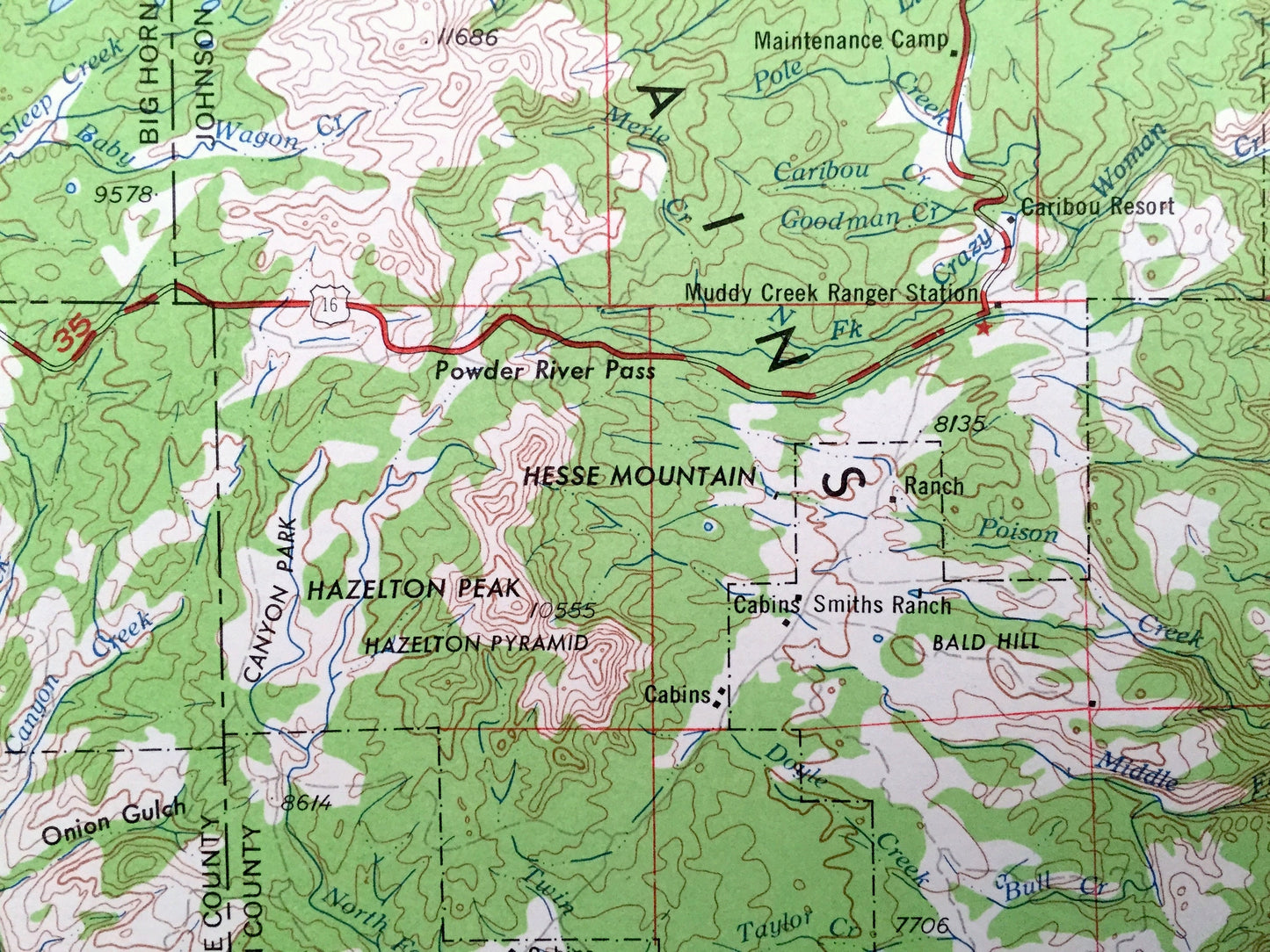 Antique Sheridan, Wyoming 1962 US Geological Survey Topographic Map – Buffalo, Worland, Manderson, Hyattville, Kleenburn, Big Horn Forest WY