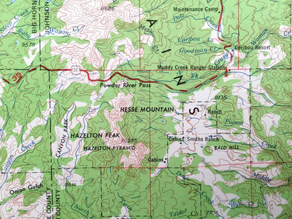 Antique Sheridan, Wyoming 1962 US Geological Survey Topographic Map – Buffalo, Worland, Manderson, Hyattville, Kleenburn, Big Horn Forest WY
