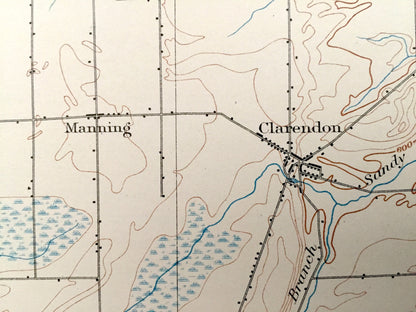 Antique Albion, New York 1897 US Geological Survey Topographic Map – Holley, Batavia, Genesee, Orleans County, Barre, Byron, Elba, Clarendon