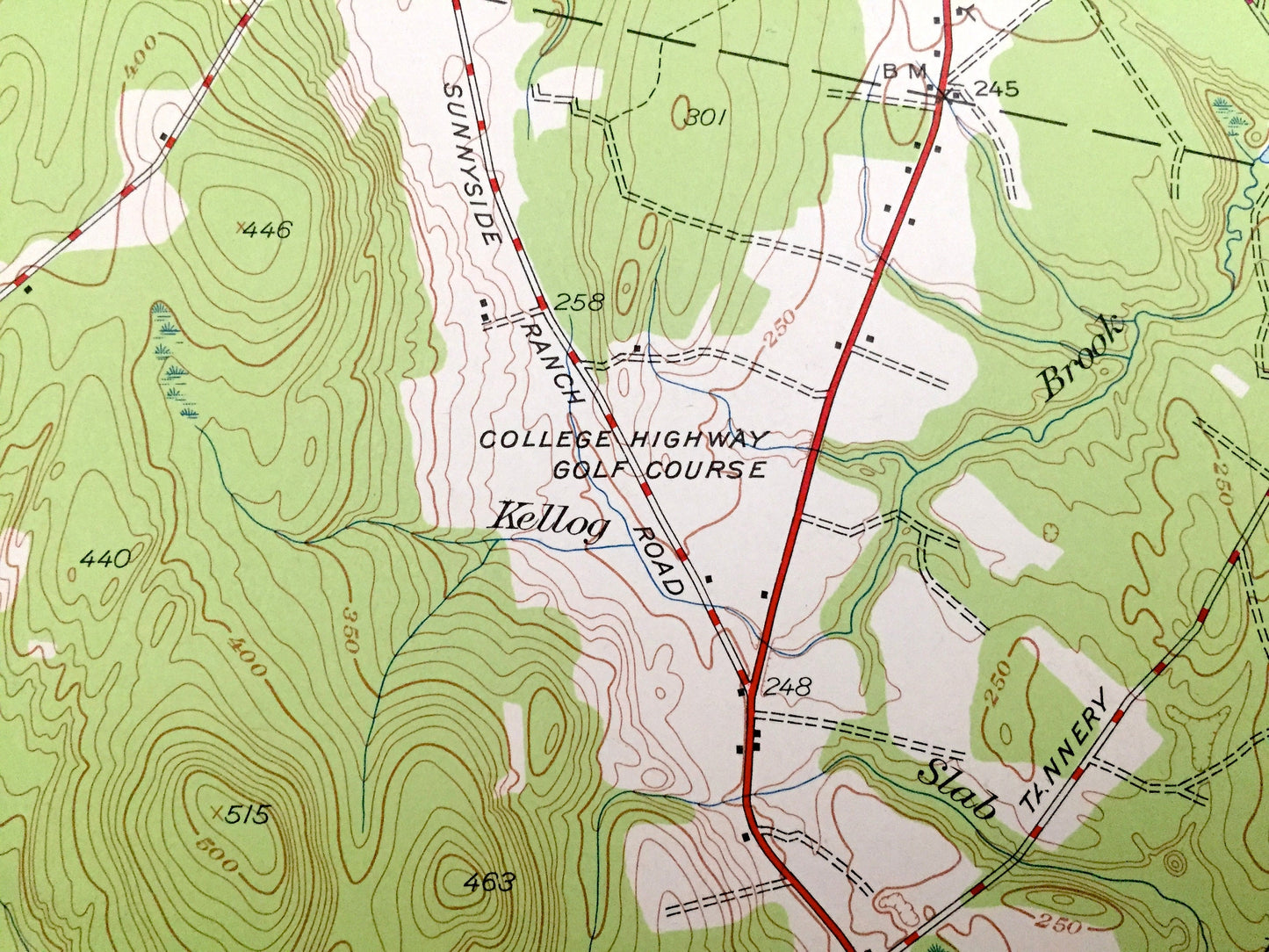 Antique Southwick, Massachusetts 1947 US Geological Survey Topographic Map – Hampden County, Westfield, Russell, Granville Congamond Pond MA