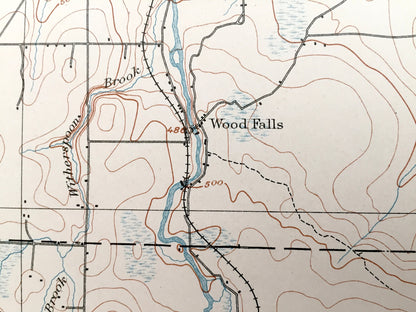 Antique Mooers, New York 1899 US Geological Survey Topographic Map – Adirondacks, Chazy, Champlain, Altona, Beekmantown, Clinton County, NY