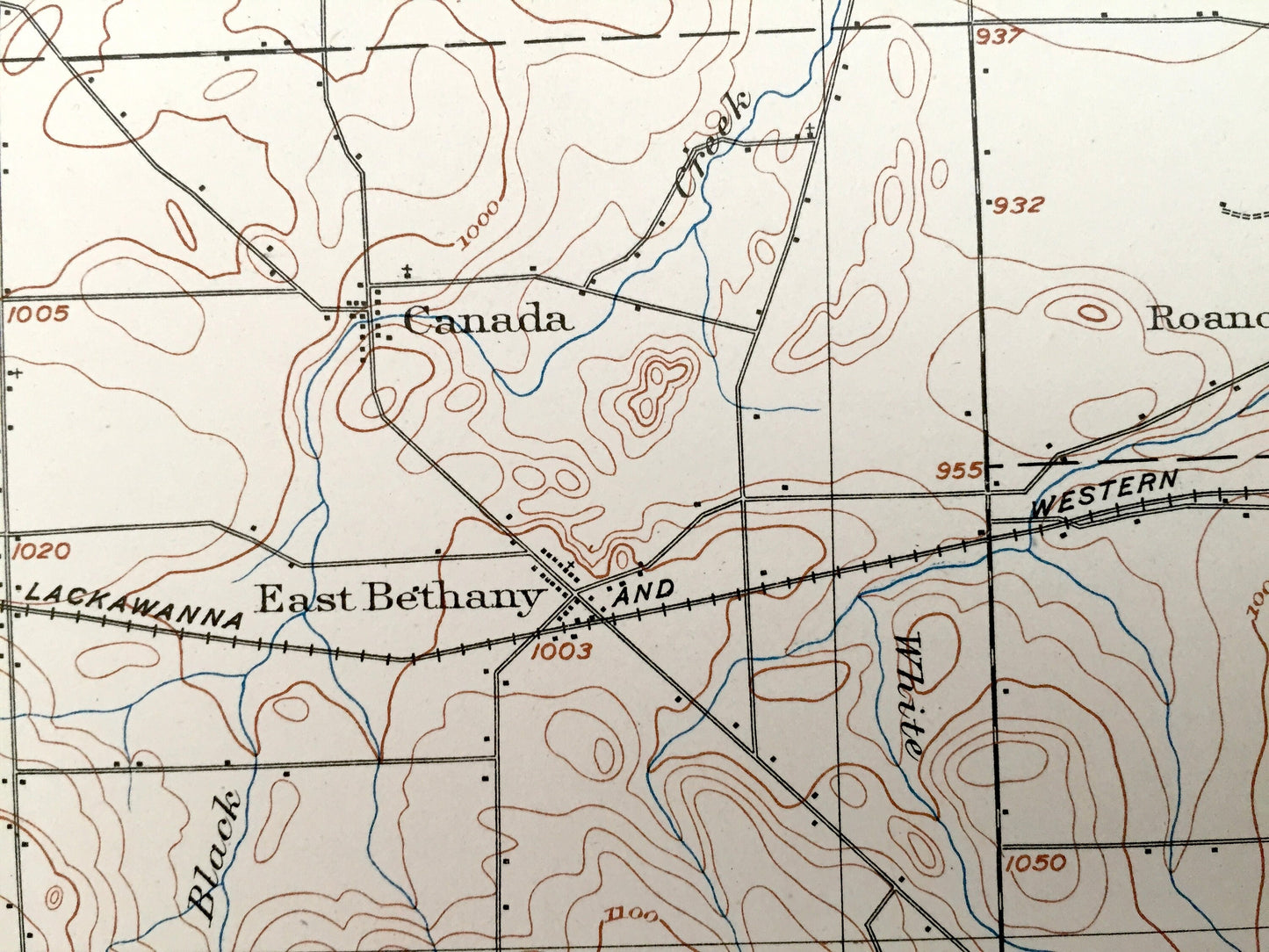 Antique Batavia, New York 1904 US Geological Survey Topographic Map – Alexander, Stafford, Pavilion, Dale, Warsaw, Genesee, Wyoming County
