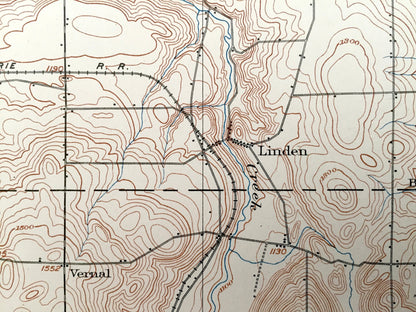 Antique Batavia, New York 1904 US Geological Survey Topographic Map – Alexander, Stafford, Pavilion, Dale, Warsaw, Genesee, Wyoming County