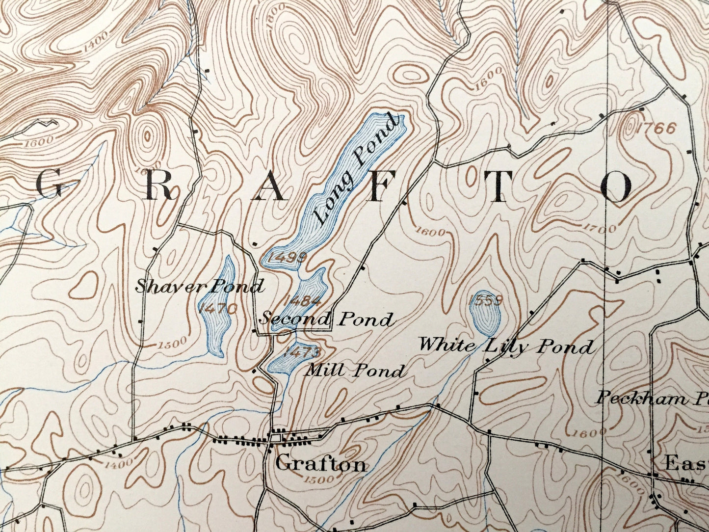 Antique Hoosick Falls, New York 1897 US Geological Survey Topographic Map – Petersburgh, Walloomsac, Eagle Bridge, Washington, Rennselaer NY