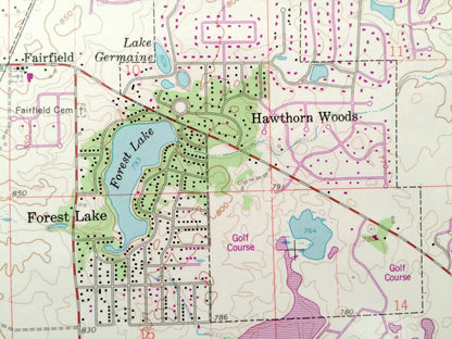Antique Lake Zurich, Illinois 1960 US Geological Survey Topographic Map – Fremont, Ela, Barrington, Palatine, Wheeling Vernon Cuba Gilmer IL