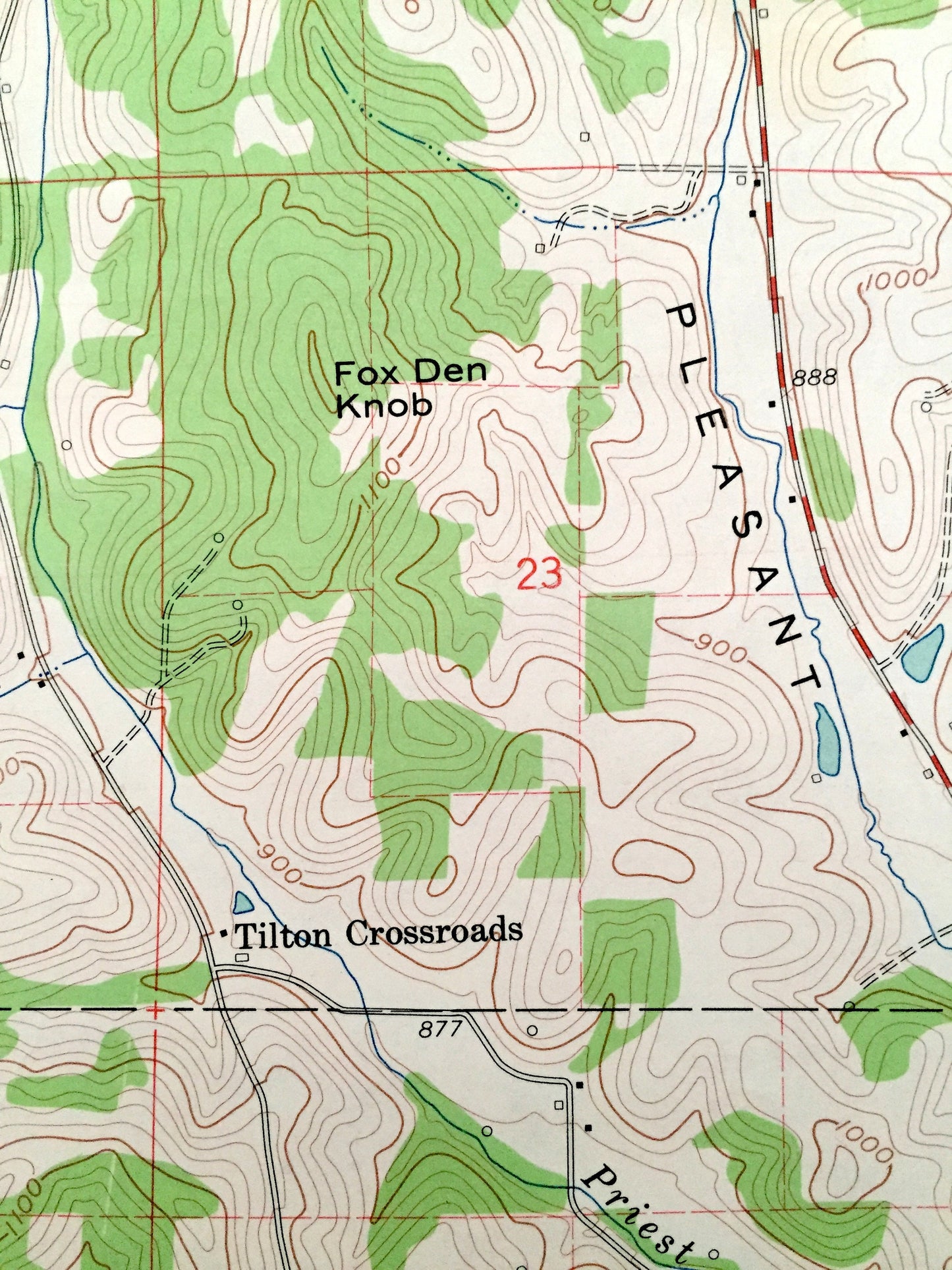 Antique Perryton, Ohio 1962 US Geological Survey Topographic Map – Licking County, Jackson, Fallsbury, Pike, Pleasant Valley, Ashcraft Ridge