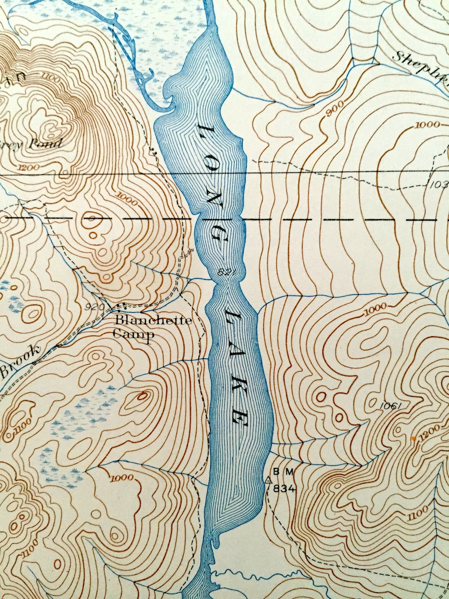 Antique Long Lake & Umsaskis Lake, Maine 1935 US Geological Survey Topographic Map – Aroostook County, Allagash River Grey Brook Mountain ME