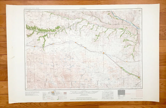 Antique O'Neill, Nebraska 1959 US Geological Survey Topographic Map – Atkinson, Bassett, Ainsworth, Stuart, Neligh Orchard Missouri River NE