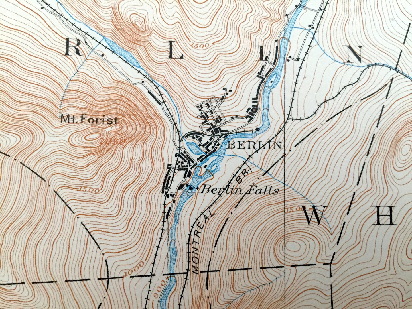 Antique Gorham, New Hampshire 1893 US Geological Survey Topographic Map – Oxford County, Berlin, Success, Shelburne, White Mountains, NH
