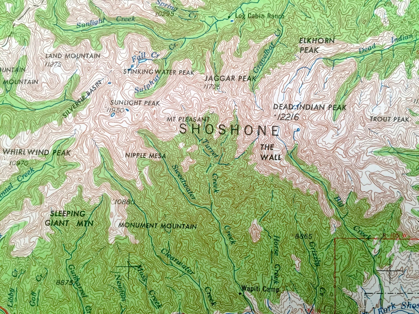 Antique Cody, Wyoming 1962 US Geological Survey Topographic Map – Powell, Greybull, Basin, Lovell, Cowley, Garland, Shoshone National Forest
