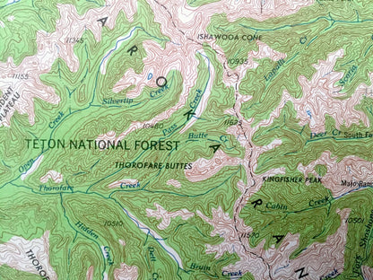 Antique Cody, Wyoming 1962 US Geological Survey Topographic Map – Powell, Greybull, Basin, Lovell, Cowley, Garland, Shoshone National Forest