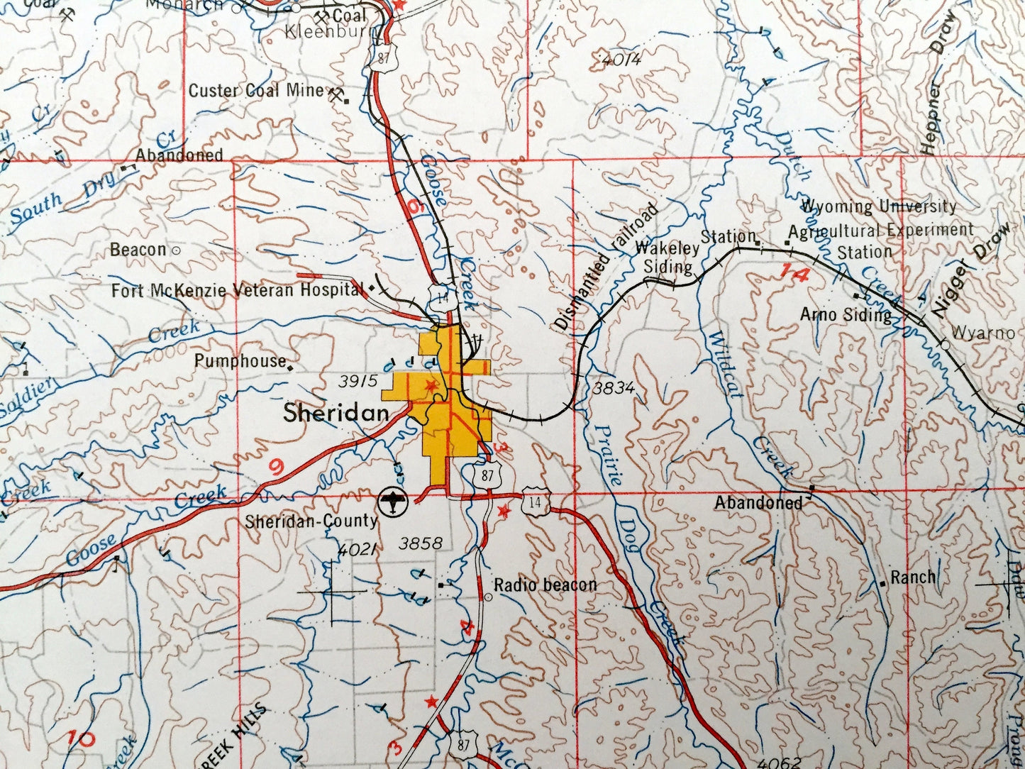 Antique Sheridan, Wyoming 1962 US Geological Survey Topographic Map – Buffalo, Worland, Manderson, Hyattville, Kleenburn, Big Horn Forest WY
