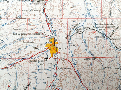 Antique Sheridan, Wyoming 1962 US Geological Survey Topographic Map – Buffalo, Worland, Manderson, Hyattville, Kleenburn, Big Horn Forest WY