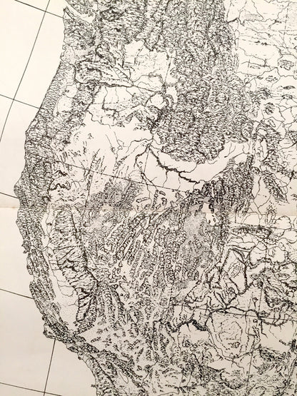 Antique 1948 Physiographic Diagram and Provinces of North America – United States, Canada, Mexico, West Indies, Greenland, Antilles