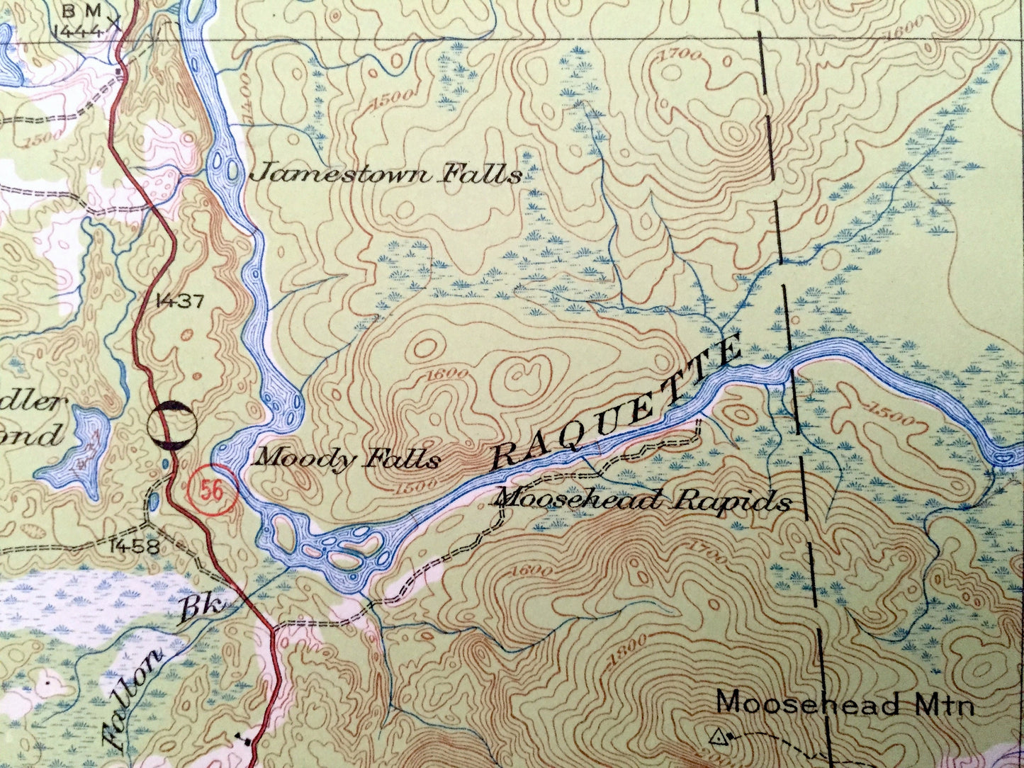 Antique Childwold, New York 1920 US Geological Survey Topographic Map – Adirondacks, St Lawrence, Franklin County, Raquette, Mt Matumbla, NY