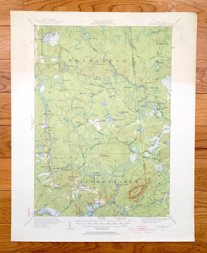 Antique Childwold, New York 1920 US Geological Survey Topographic Map – Adirondacks, St Lawrence, Franklin County, Raquette, Mt Matumbla, NY