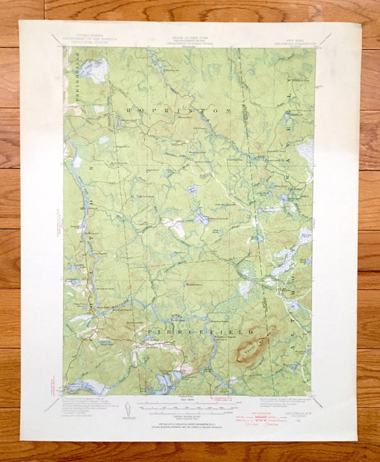 Antique Childwold, New York 1920 US Geological Survey Topographic Map – Adirondacks, St Lawrence, Franklin County, Raquette, Mt Matumbla, NY