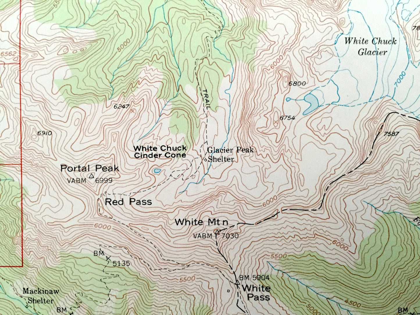 Antique Glacier Peak, Washington 1950 US Geological Survey Topographic Map – Chelan, Snohomish County, Mt Baker National Forest, Wenatchee