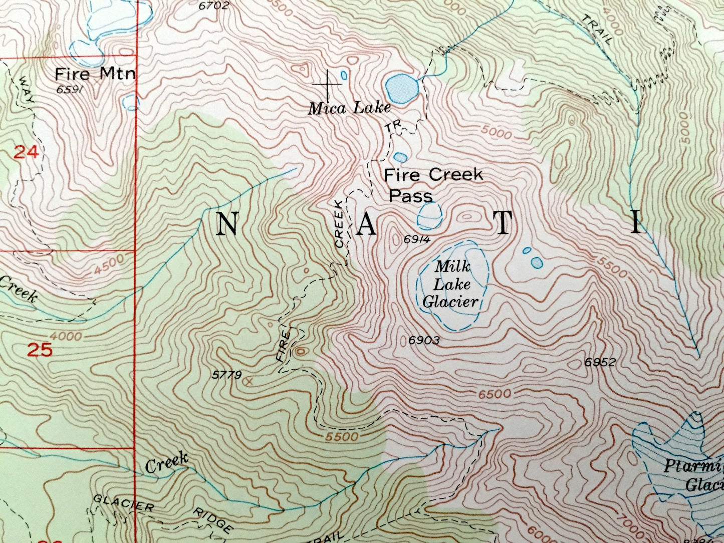 Antique Glacier Peak, Washington 1950 US Geological Survey Topographic Map – Chelan, Snohomish County, Mt Baker National Forest, Wenatchee
