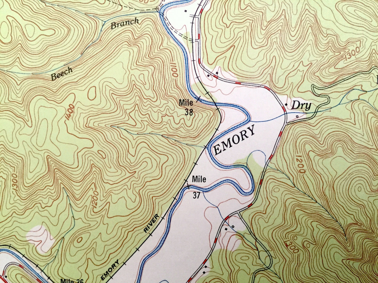 Antique Gobey, Tennessee 1952 US Geological Survey Topographic Map – Morgan, Scott County, Emory River, Bird Mountain, Whiteoak Creek, TN