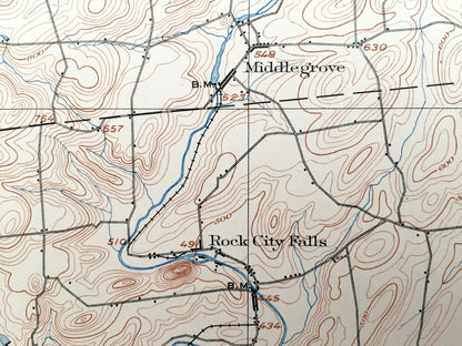 Antique Saratoga Springs, New York 1902 US Geological Survey Topographic Map – Ballston, Corinth, Palmer, Milton, Malta, Wilton, Greenfield