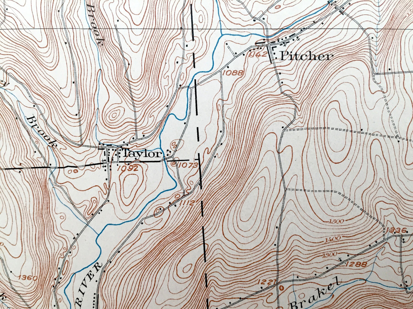 Antique Pitcher, New York 1904 US Geological Survey Topographic Map – Cincinnatus, Taylor, Cuyler, Cortland, Madison, Chanango County, NY