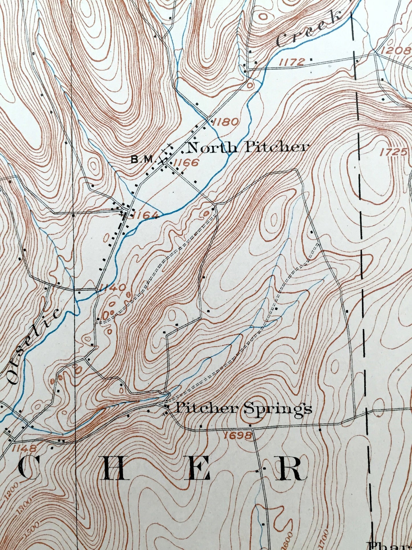 Antique Pitcher, New York 1904 US Geological Survey Topographic Map – Cincinnatus, Taylor, Cuyler, Cortland, Madison, Chanango County, NY