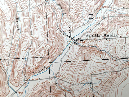 Antique Pitcher, New York 1904 US Geological Survey Topographic Map – Cincinnatus, Taylor, Cuyler, Cortland, Madison, Chanango County, NY
