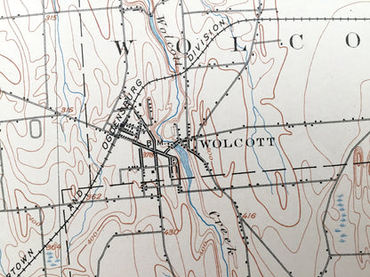 Antique Clyde, New York 1902 US Geological Survey Topographic Map – Wolcott, Rose, Lyons, Savannah, Huron, Wayne, Ontario, Seneca County, NY