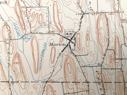 Antique Palmyra, New York 1902 US Geological Survey Topographic Map – Wayne County, Williamson, Sodus, Marion, Arcadia, Lyons, Manchester NY