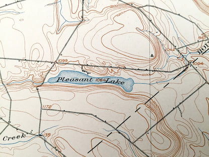 Antique Carthage, New York 1904 US Geological Survey Topographic Map – Jefferson, Lewis County, Champion, Denmark, Montague, Castorland, NY