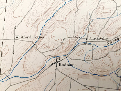 Antique Watertown, New York 1898 US Geological Survey Topographic Map – Hounsfield, Pamelia, Rutland, Rodman, Lewis, Jefferson County